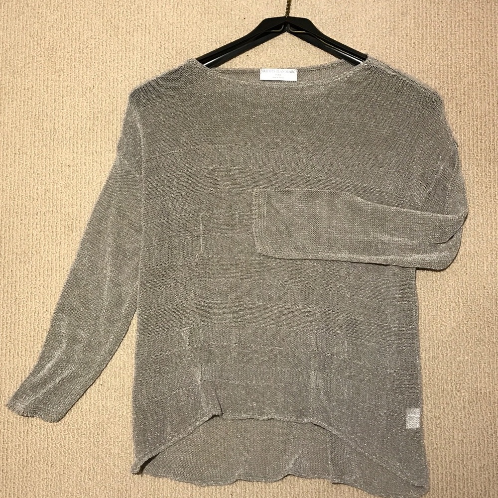 Silver knit lightweight sweater